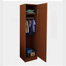 Wood Light Walnut Compact Wardrobe with Clothing Rod Image - 11