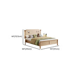 Wood Natural King Storage Included Bed with Headboard Image - 20