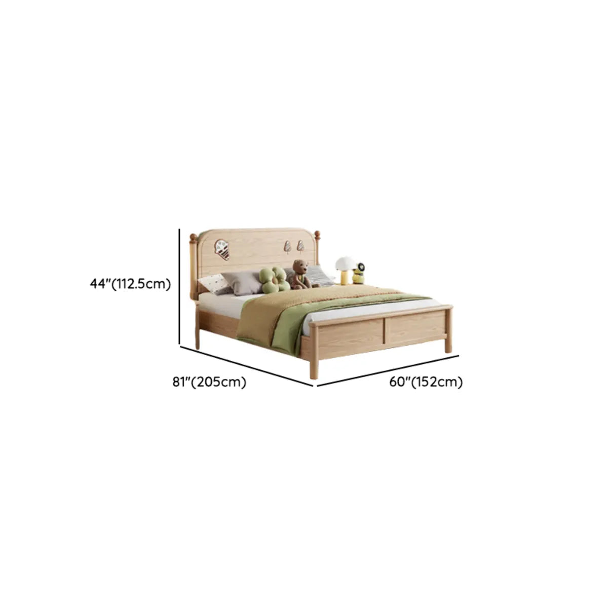 Wood Natural King Storage Included Bed with Headboard Image - 21