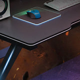 Wood Rectangle Cable Management Trestle Gaming Desk Image - 11