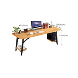 Wood Rectangle Drawers Storage H-Shape Computer desk Image - 18