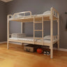 Wood Slat White Iron Headboard and Footboard Bunk Bed Image - 17