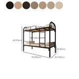 Wood Slat White Iron Headboard and Footboard Bunk Bed #size