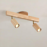 Wood Track Adjustable Semi-Flush Mount Lamp 5-Spotlight Image - 13