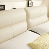 Wood White Headboard Queen Storage Bed with Drawers Image - 7