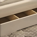 Wood White Queen Storage Bed with Drawers and Shelves Image - 3