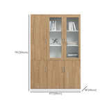 Wooden Clear View Doors Multipurpose Office Storage Cabinet Image - 13