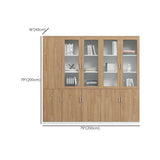 Wooden Clear View Doors Multipurpose Office Storage Cabinet Image - 15