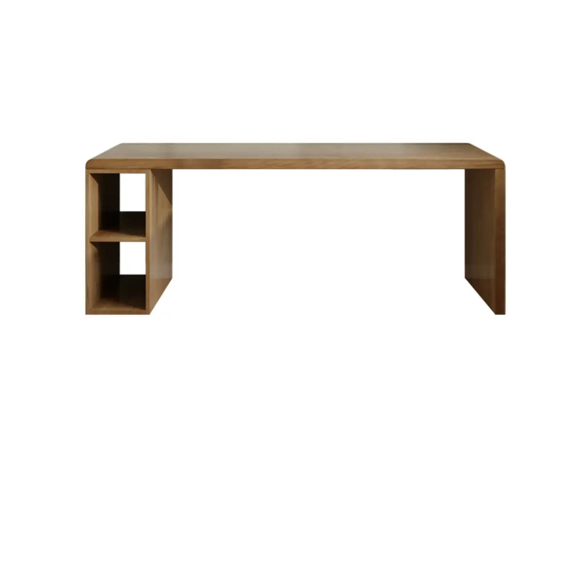 Wooden Exterior Shelving Rectangular Writing Desk Image - 5