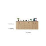 Wooden Horizontal Natural Finish Secure Office Cabinet Image - 13