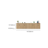 Wooden Horizontal Natural Finish Secure Office Cabinet Image - 15