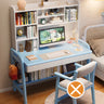 Wooden L-Shaped Bedroom Storage Computer Desk Set with Hutch Image - 7