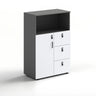 Wooden Lockable Door Natural Office Storage Cabinet Image - 14