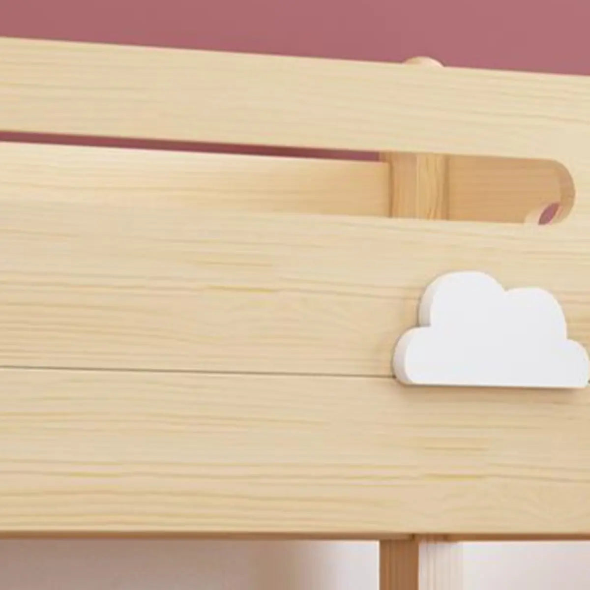 Wooden Storage Loft Bed with Stairs and Guardrail Image - 10