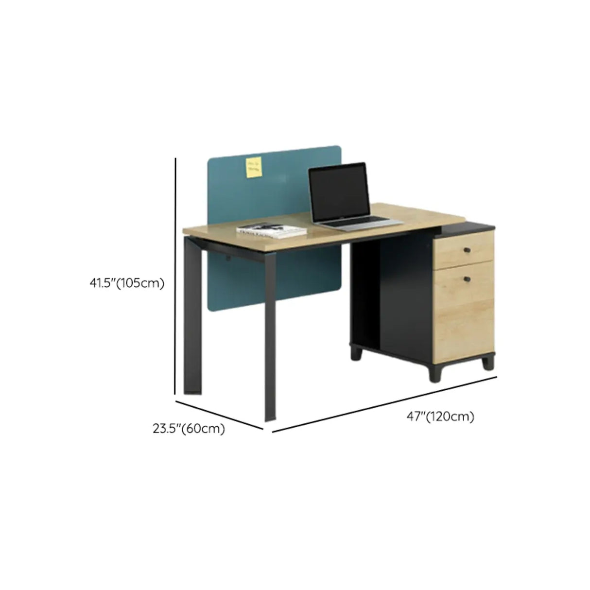 Wooden Storage Shelf Drawers L-Shape Computer Desk Image - 17