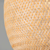 Woven Bamboo Pendant Light Adjustable Height Image - 15