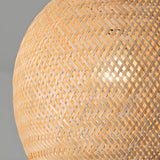 Woven Bamboo Pendant Light Adjustable Height Image - 16