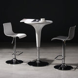 Woven Polymer Adjustable Armless Swivel Bar Stools Image - 3