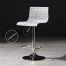 Woven Polymer Adjustable Armless Swivel Bar Stools Image - 6