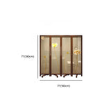 Yellow Floral Double Sided Print Translucent Room Divider Image - 18