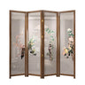 Yellow Floral Double Sided Print Translucent Room Divider Image - 2