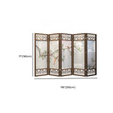 Yellow Floral Double Sided Print Translucent Room Divider Image - 21