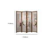 Yellow Floral Double Sided Print Translucent Room Divider Image - 22