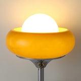 Yellow Glass Bowl Shade Table Lamp with Rocker Switch Image - 8