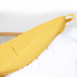 Yellow Large Oval Cotton Blend Removable Bean Bag Chair Image - 17