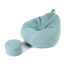 Yellow Large Oval Cotton Blend Removable Bean Bag Chair Image - 9