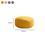 Yellow Large Round Cotton Bean Bag Chair with Storage Image - 14