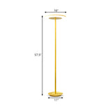 Yellow Macaron Style Acrylic Disc LED Floor Lamp #size