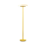 Yellow Macaron Style Acrylic Disc LED Floor Lamp Image - 3