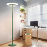 Yellow Macaron Style Acrylic Disc LED Floor Lamp Image - 4