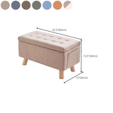 Yellow Rectangular Cotton Medium Tufted Storage Ottoman Image - 32