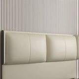 Yellow Rectangular Upholstered Wingback Headboard Image - 11