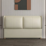 Yellow Rectangular Upholstered Wingback Headboard Image - 4