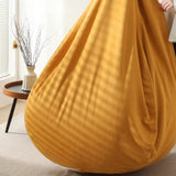 Yellow Removable Round Cotton Washable Bean Bag Chair Image - 6