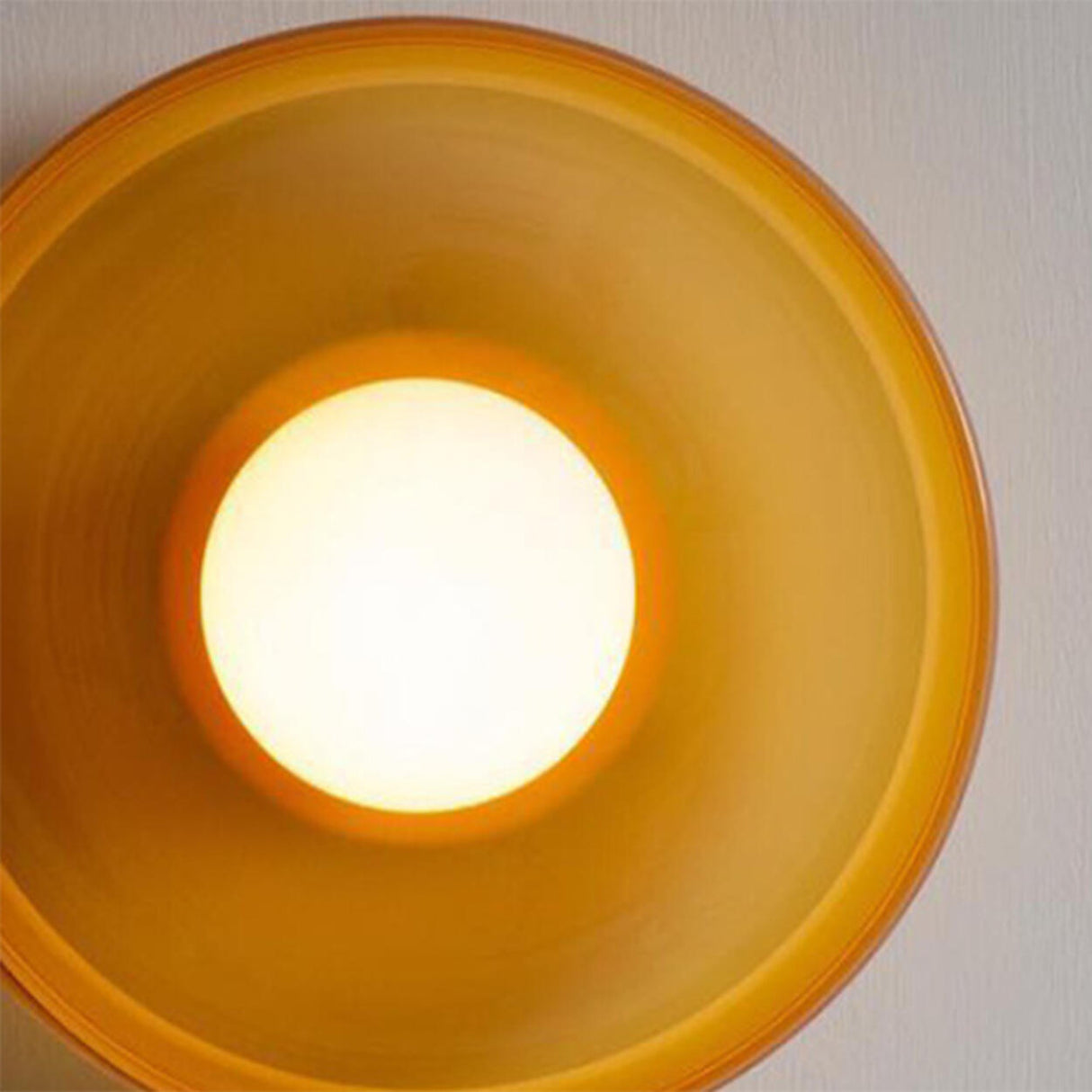 Yellow Round Crystal Frosted Glass Wall Sconce  Image - 13