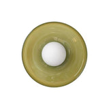 Yellow Round Crystal Frosted Glass Wall Sconce  Image - 8