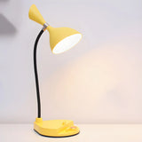 Yellow Simple Conical Dorm LED Modern Table Lamp Image - 14