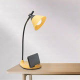 Yellow Simple Conical Dorm LED Modern Table Lamp Image - 17